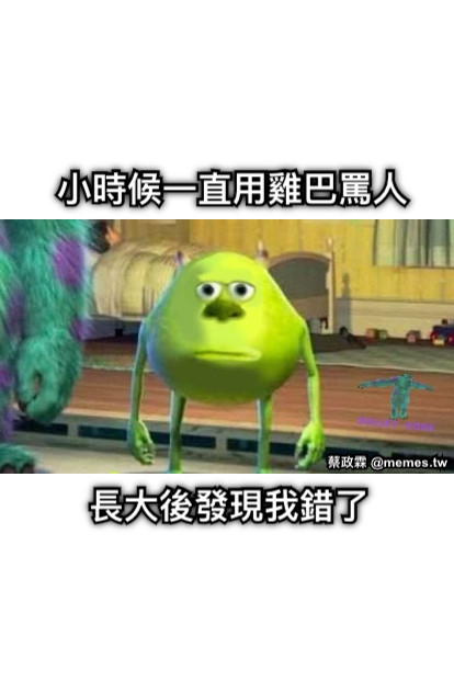 長大後發現我錯了 小時候一直用雞巴罵人