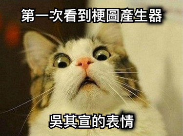 第一次看到梗圖產生器 吳其宣的表情