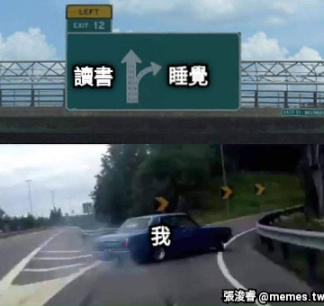 睡覺 讀書 我
