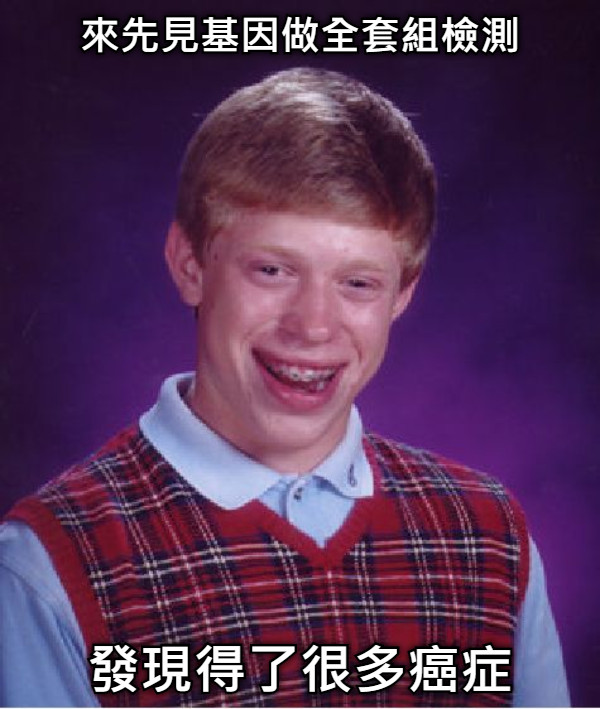 來先見基因做全套組檢測 發現得了很多癌症
