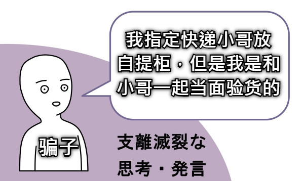 骗子 我指定快递小哥放 自提柜，但是我是和 小哥一起当面验货的