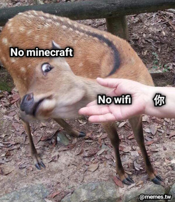 你 No wifi No minecraft