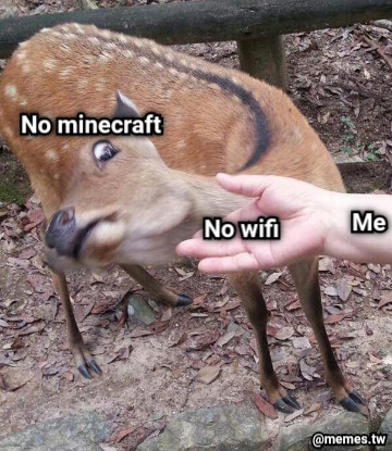 Me No wifi No minecraft