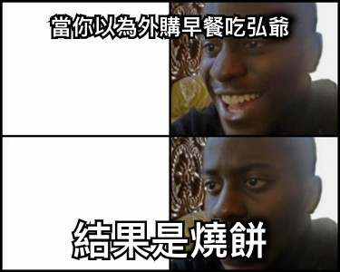 當你以為外購早餐吃弘爺 結果是燒餅