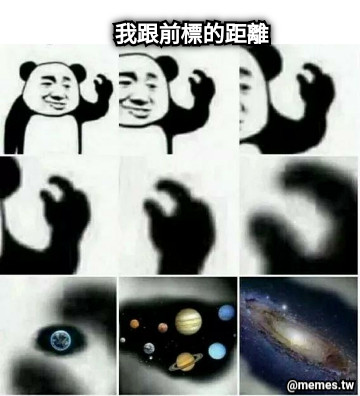 我跟前標的距離