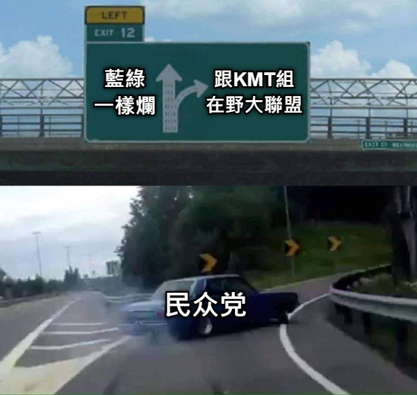 藍綠 一樣爛 跟KMT組 在野大聯盟 民众党