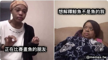 正在比賽畫魚的朋友 想解釋鯨魚不是魚的我