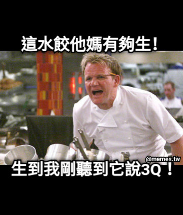 這水餃他媽有夠生！ 生到我剛聽到它說3Q！