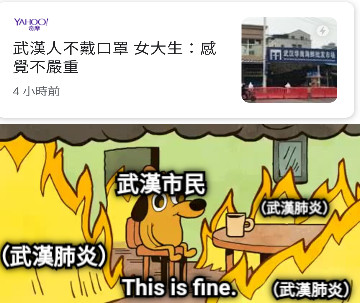 This is fine. 武漢市民 （武漢肺炎） （武漢肺炎） （武漢肺炎）