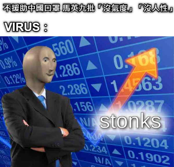 不援助中國口罩 馬英九批「沒氣度」「沒人性」 VIRUS：