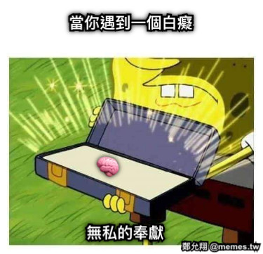 當你遇到一個白癡 🧠 無私的奉獻