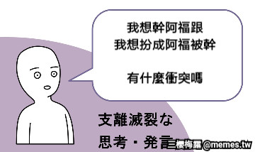 我想幹阿福跟 我想扮成阿福被幹  有什麼衝突嗎