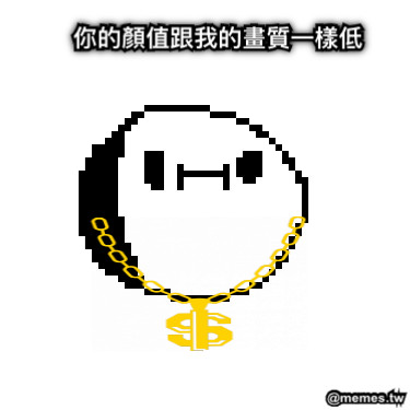你的顏值跟我的畫質一樣低
