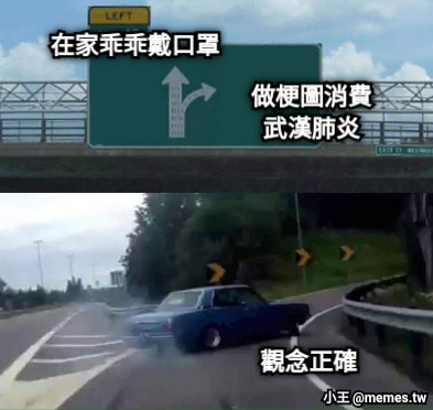 做梗圖消費 武漢肺炎 在家乖乖戴口罩 觀念正確
