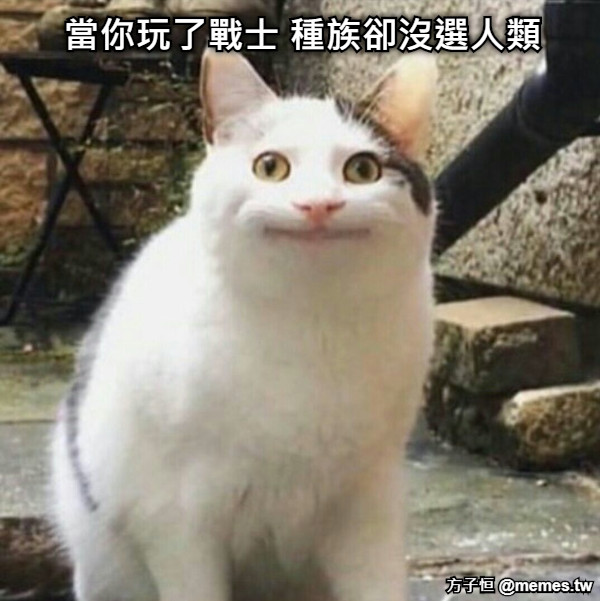 當你玩了戰士 種族卻沒選人類