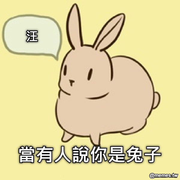 當有人說你是兔子 汪