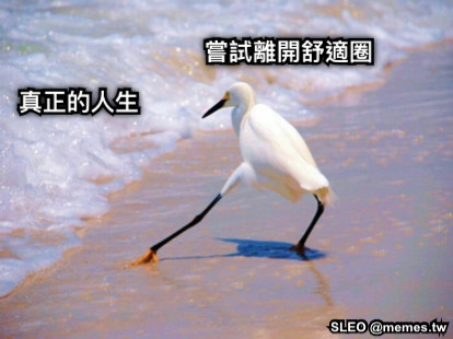 嘗試離開舒適圈 真正的人生