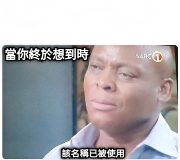 當你終於想到時 該名稱已被使用