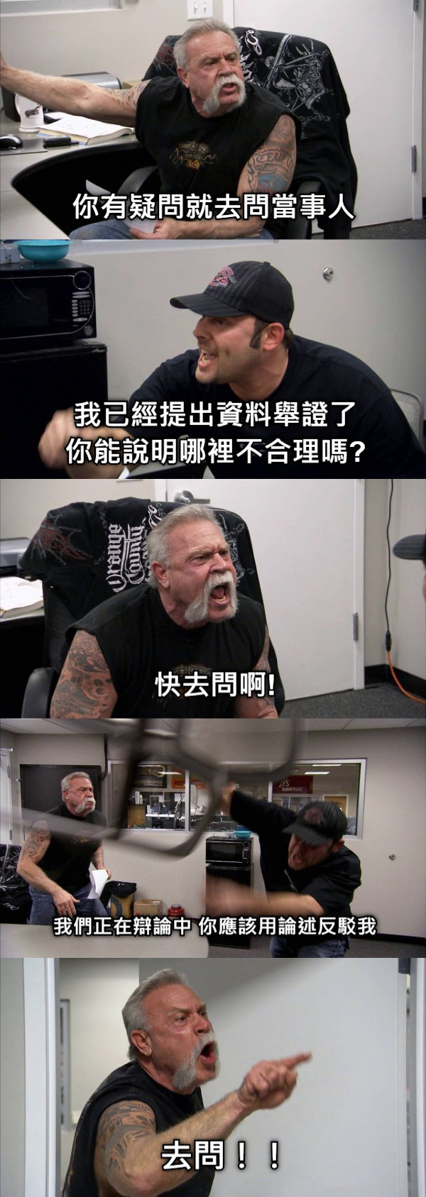 你有疑問就去問當事人 我已經提出資料舉證了你能說明哪裡不合理嗎? 快去問啊! 我們正在辯論中 你應該用論述反駁我 去問！！