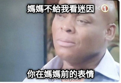 媽媽不給我看迷因 你在媽媽前的表情