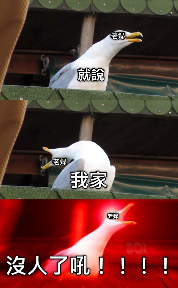 就說 我家 沒人了吼！！！！ 老婦 老婦 老婦