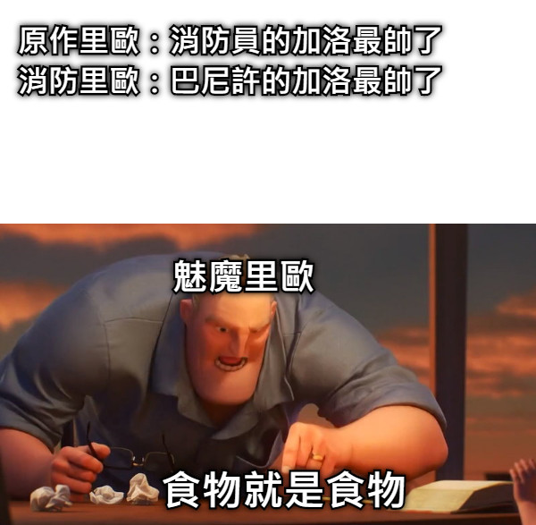 原作里歐：消防員的加洛最帥了 消防里歐：巴尼許的加洛最帥了 魅魔里歐 食物就是食物