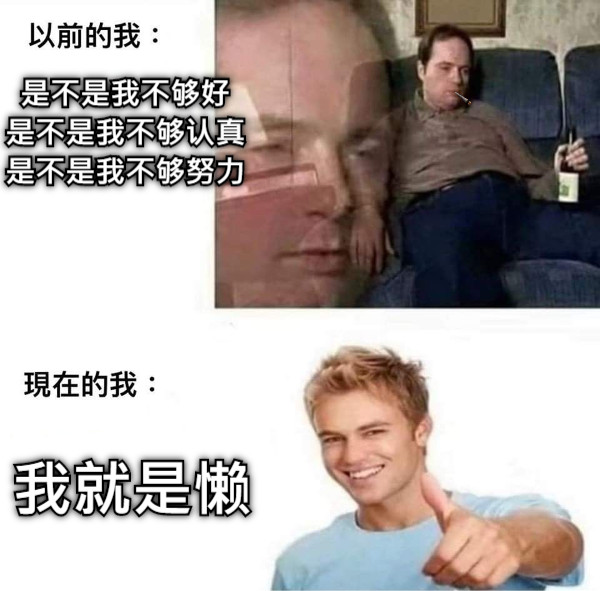 是不是我不够好 是不是我不够认真 是不是我不够努力  我就是懒