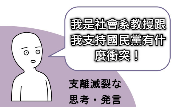 我是社會系教授跟 我支持國民黨有什 麼衝突！