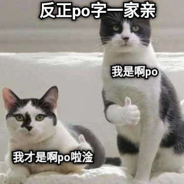 我是啊po 我才是啊po啦淦 反正po字一家亲