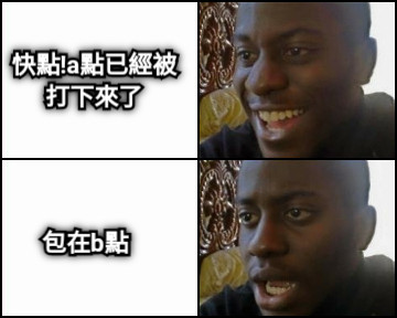 快點!a點已經被打下來了 包在b點