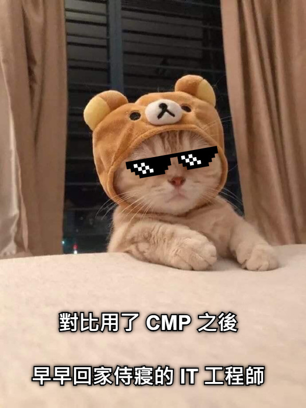 對比用了 CMP 之後  早早回家侍寢的 IT 工程師
