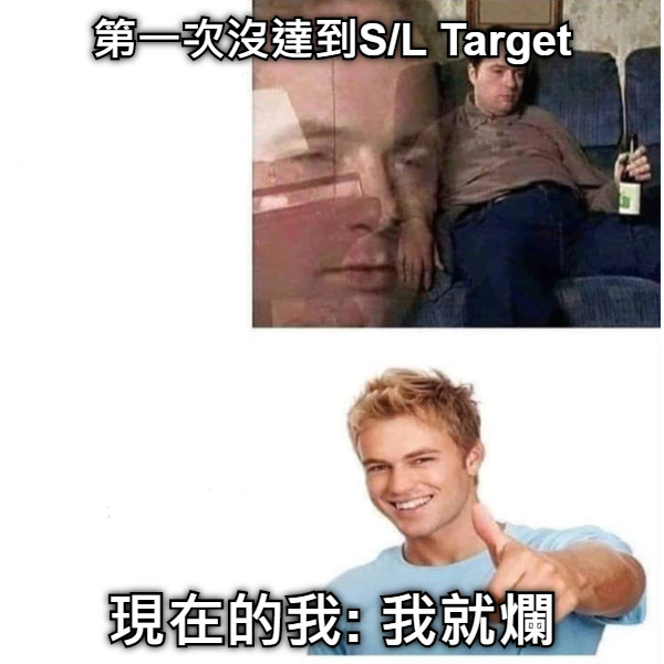 第一次沒達到S/L Target 現在的我: 我就爛