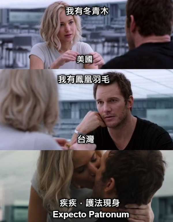我有冬青木 美國 我有鳳凰羽毛 台灣 疾疾，護法現身  Expecto Patronum