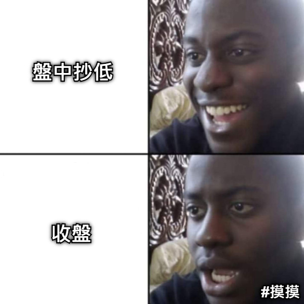 盤中抄低 收盤 #摸摸