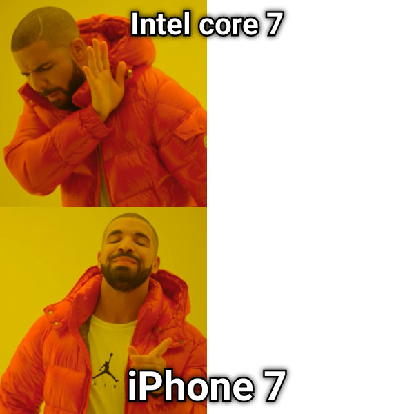 Intel core 7 iPhone 7