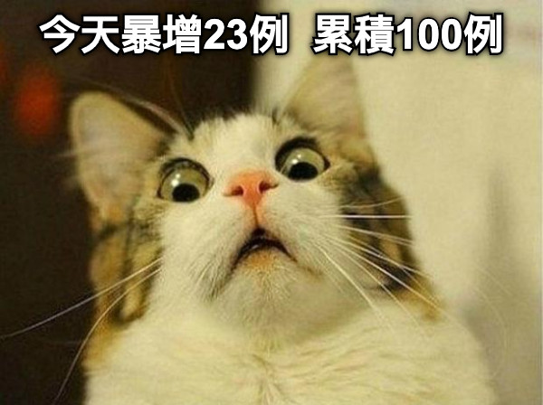 今天暴增23例  累積100例
