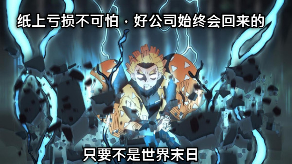纸上亏损不可怕，好公司始终会回来的       只要不是世界末日