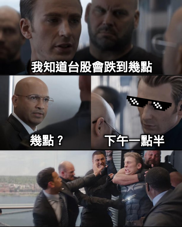 我知道台股會跌到幾點 幾點？ 下午一點半