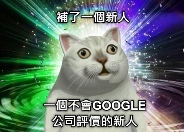 補了一個新人 一個不會GOOGLE 公司評價的新人