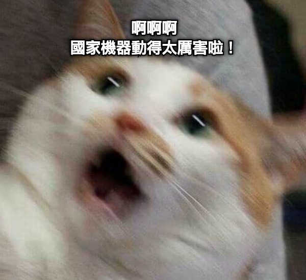 啊啊啊 國家機器動得太厲害啦！