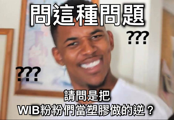 問這種問題 請問是把 WIB粉粉們當塑膠做的逆？