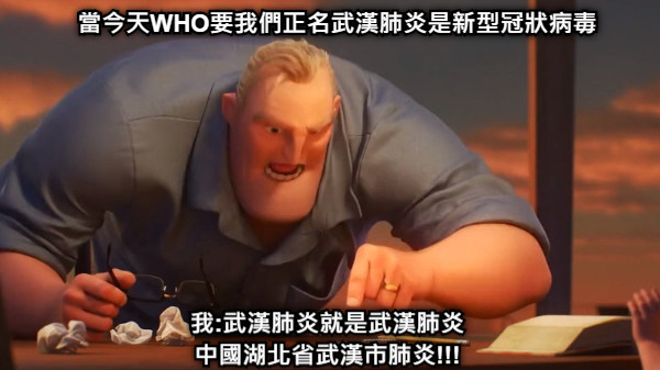 當今天WHO要我們正名武漢肺炎是新型冠狀病毒 我:武漢肺炎就是武漢肺炎 中國湖北省武漢市肺炎!!!