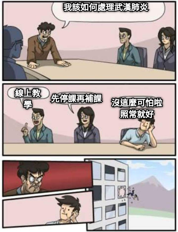 我該如何處理武漢肺炎 線上教學 先停課再補課 沒這麼可怕啦照常就好