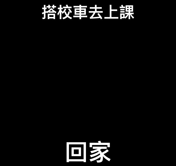 搭校車去上課 回家