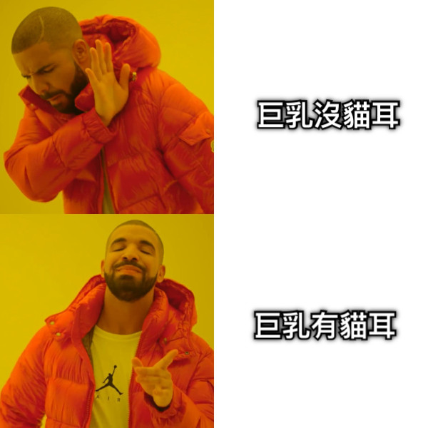 巨乳沒貓耳 巨乳有貓耳