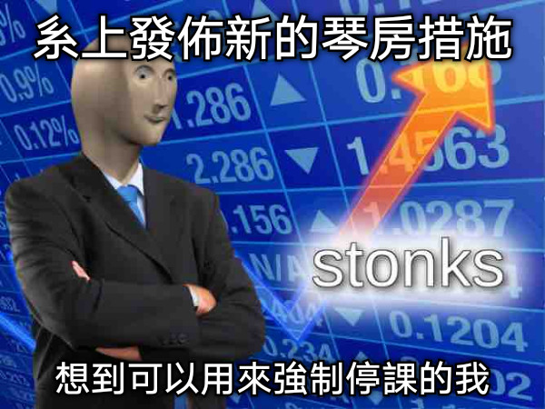 系上發佈新的琴房措施 想到可以用來強制停課的我