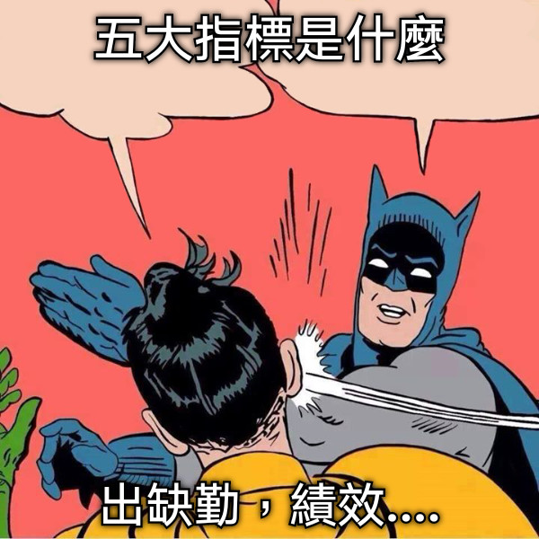 五大指標是什麼 出缺勤，績效....