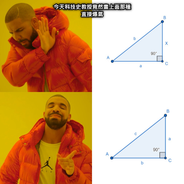 今天科技史教授竟然畫上面那種 直接爆氣