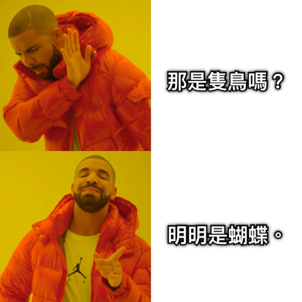 那是隻鳥嗎？ 明明是蝴蝶。