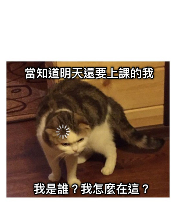 當知道明天還要上課的我 我是誰？我怎麼在這？